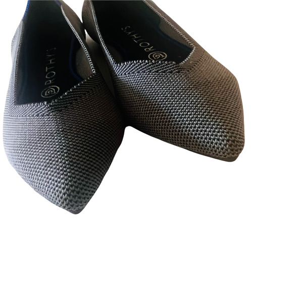 Rothy’s The Point Cloud Grey Birdseye Flat Shoes Size 8 - Picture 4 of 11